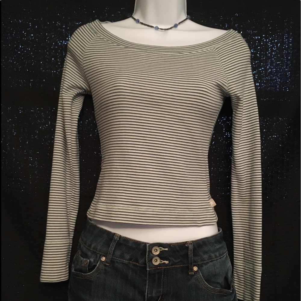 Express striped long sleeve top